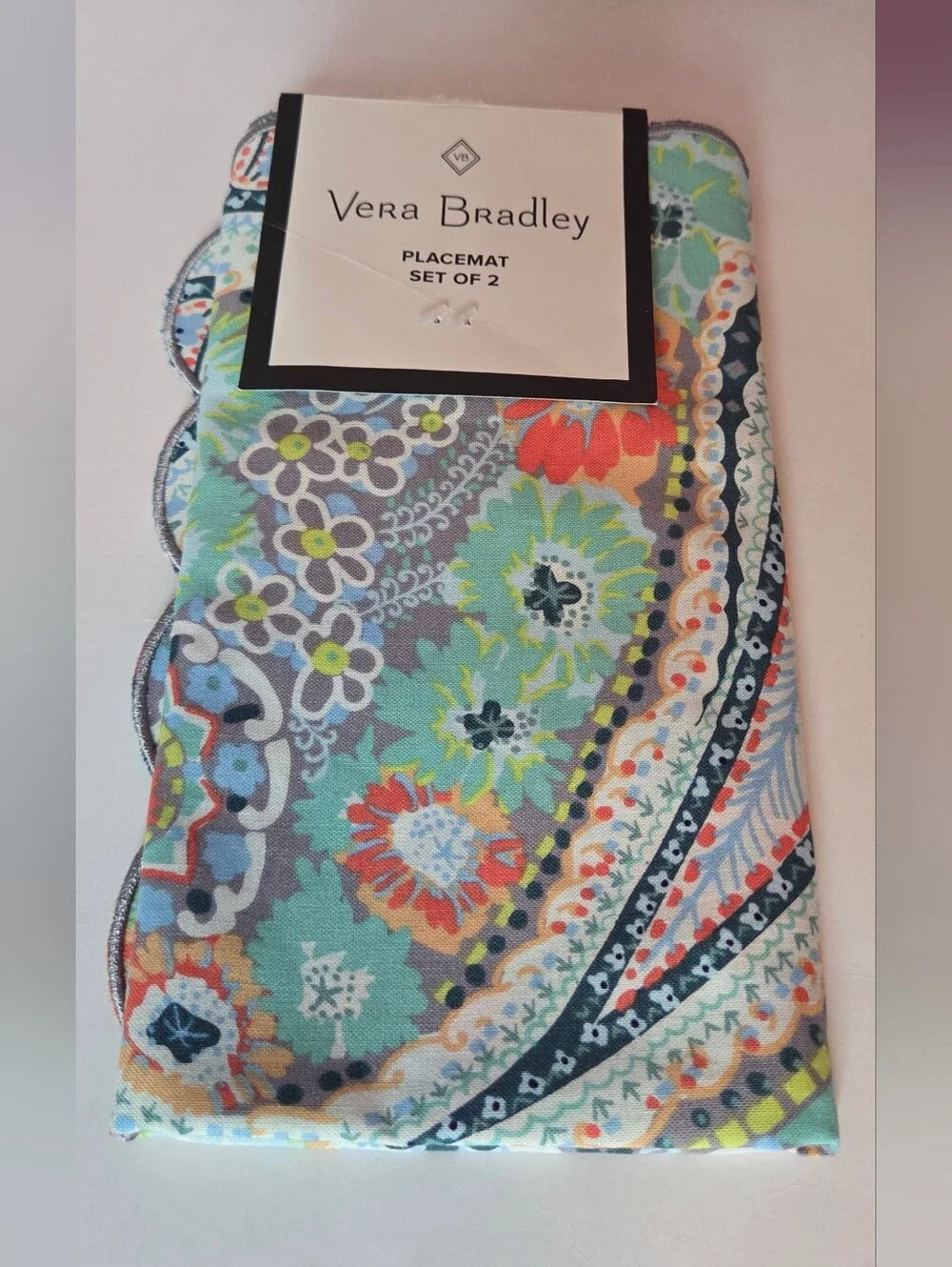 Vera Bradley Quilted Floral Paisley Placemats Set Of 2 NWT